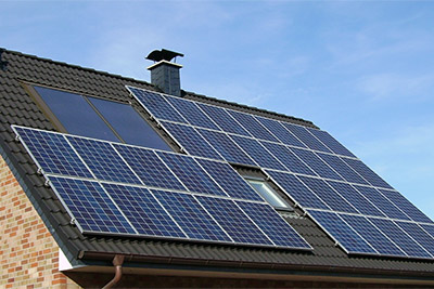 Solar panels in Port des Torrent
